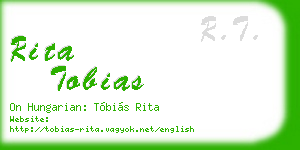 rita tobias business card